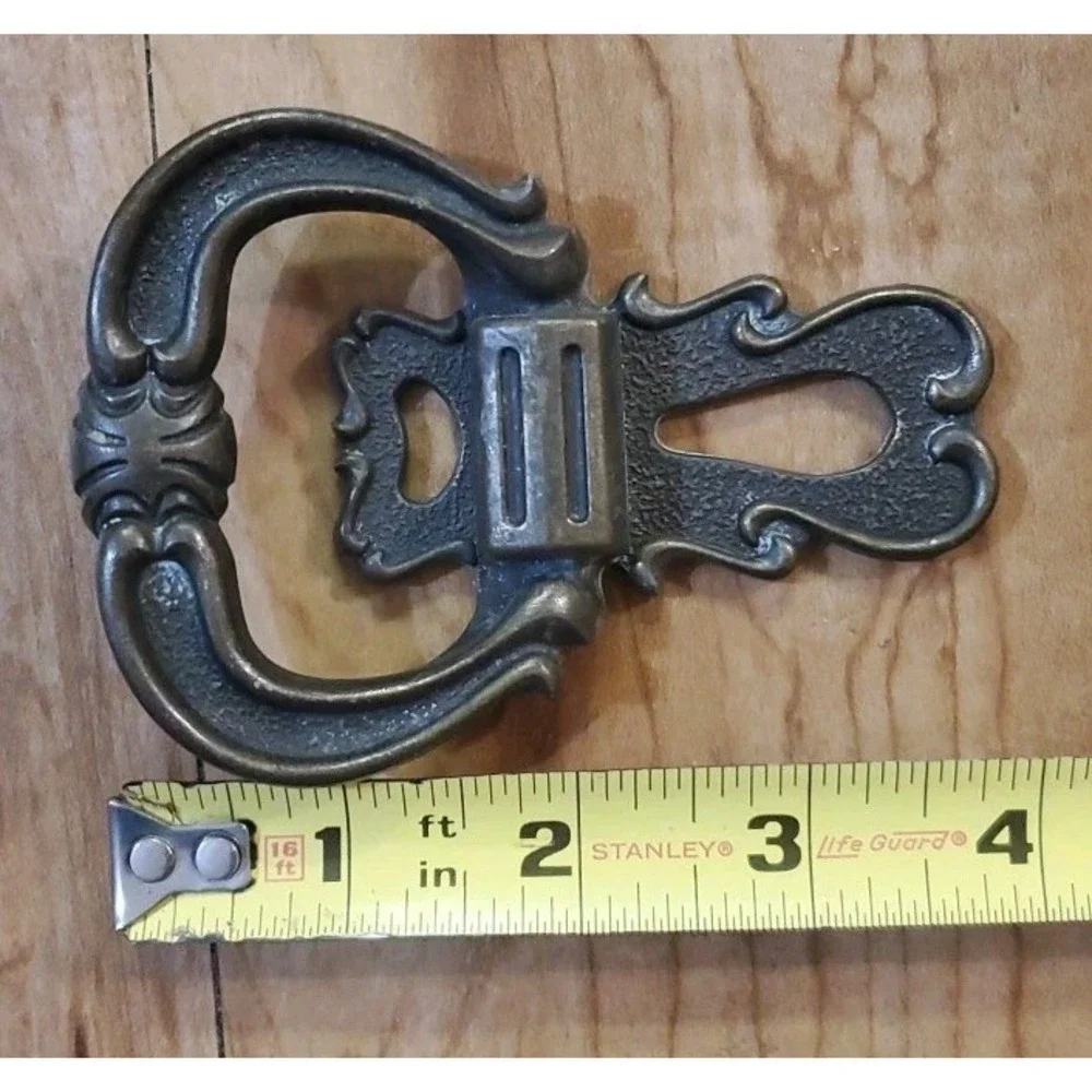 10 Vintage 60s Hyer Antiqued Bronze Fixed Handle Pulls